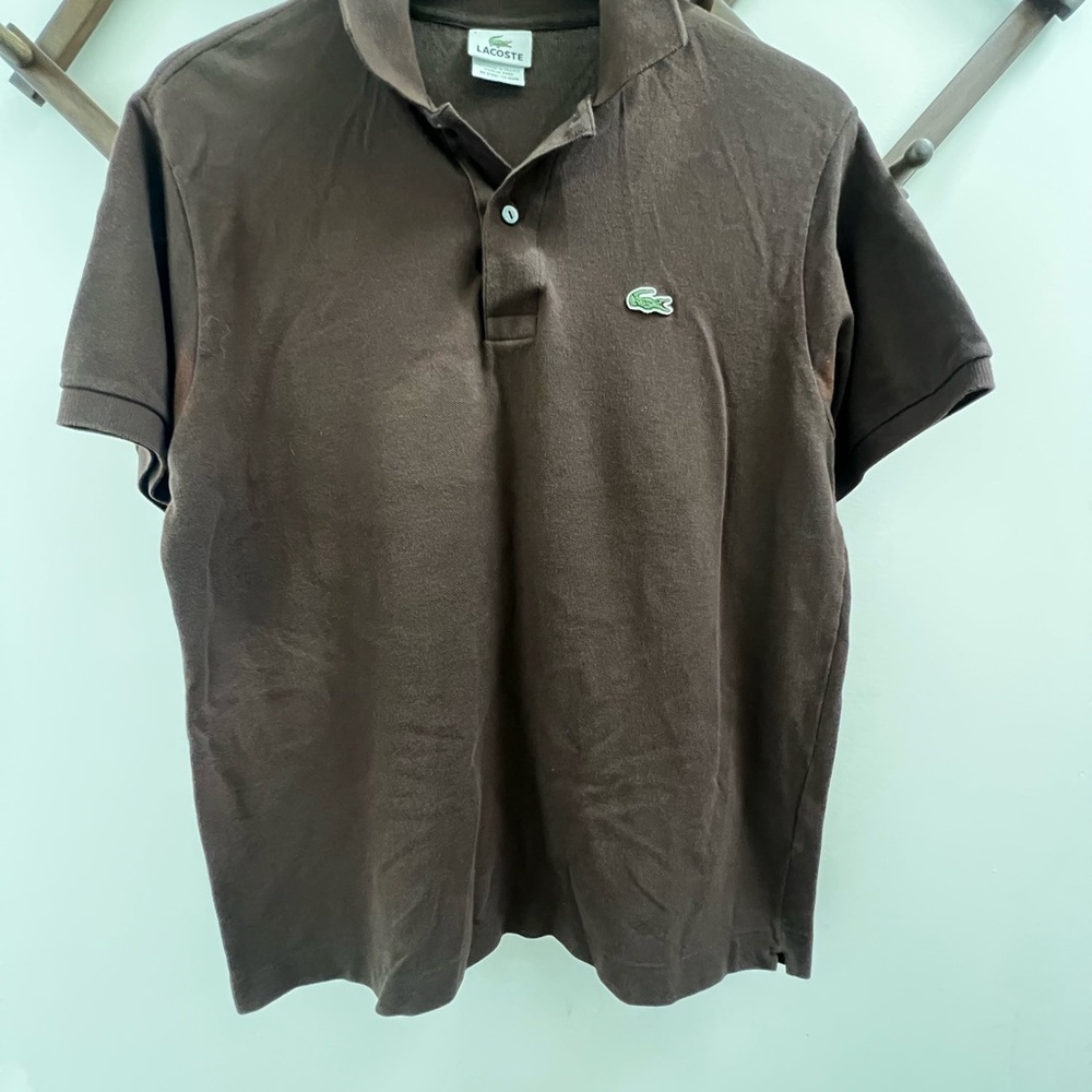 Lacoste Men's Brown Polo Shirt